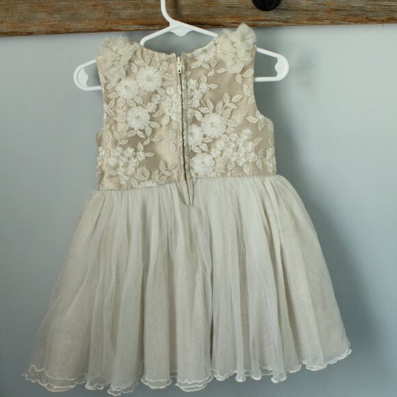 Iris & Ivy Size 24M Tulle Dress Gold/Tan - Picture 3 of 3